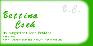 bettina cseh business card
